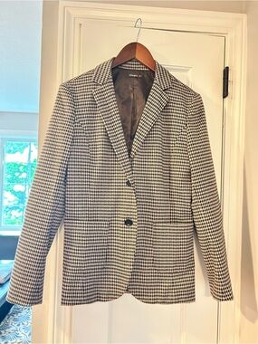 J. McLaughlin Women's Houndstooth Blazer - Black Brown & White